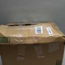 BEWISHOME Bread Box for Kitchen Countertop,Double Layer Bamboo Wood Large Capacity Bread Storage Bin, Bread box with Acrylic Wavy Door Panel(Meduim)