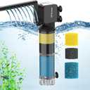 3-Stage Internal Aquarium Filter for Tanks 40-150 Gallon, Fish Tank Filter with Aeration/Rainfall Modes, Fish Filter Turtle Tank Filter with Adjustable Flow Rate