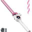 Ceramic Curling Iron, 3/4 Inch Barrel, Digital Temp Control, Fast Heat Up, 7 Adjustable Temperatures, 60 Min Auto Shut Off