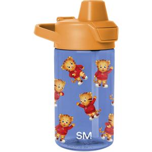 Simple Modern Daniel Tiger Kids Tritan Plastic Summit Water Bottle | 12 oz BPA-Free Cup with Covered Leak Proof Straw Lid for Boys, Girls, Toddlers | Dances