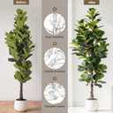 6FT Ultra-Full & Lush Artificial Fiddle Leaf Fig Tree for Home Decor 171 Lifelike Leaves, Large Faux Plants Indoor, Artificial Plants Indoor for Office Living Room Interior Decor Housewarming Gift