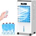 Portable Air Conditioners, 3-IN-1 Evaporative Swamp Air Cooler 8L, Windowless Portable AC with Remote, Fast Cooling, 7H Timer, Oscillation 90, 3 Modes Air Conditioner Portable for bedroom, office