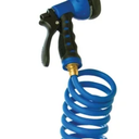 Kotto Expandable Garden Hose Outside with 10 Spray Nozzles, Anti-Rust, Leak-Proof, Blue, 150 ft