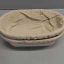 DOYOLLA Bread Proofing Baskets Set of 2 10 inch Oval Shaped Dough Proofing Bowls w/Liners Perfect for Professional & Home Sourdough Bread Baking