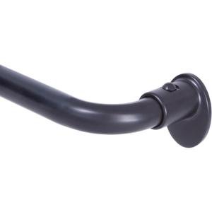 Sun Zero SN79230 Blackout Room Darkening Wrap Around Curtain Rod, 28-48" Adjustable Length, Black Finish, 5/8" Diameter Steel Tube