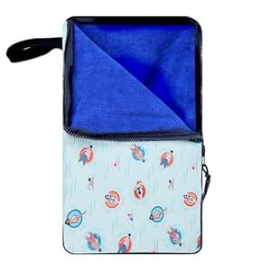 ULTAC Wet Bag, Wet Dry Bag, Wet bag for swimsuit, Travel, Beach, Pool, Diapers, Dirty Yoga Gym Clothes, Waterproof Embedded Towel Wet Bag(Fleece)-Leakproof Wet Clothes Bag, Beach Travel Essentials