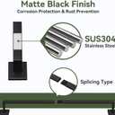10-Pieces Matte Black Bathroom Accessories Set, 24 Inch Bathroom Hardware Set, SUS304 Stainless Steel Bath Towel Bar Set, Towel Racks for Bathroom Wall Mounted