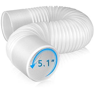 Air Conditioner Exhaust Vent Hose - 5.1" Diameter, 80" Length, Universal Counter-Clockwise Thread Air Vent Compatible with Honeywell, Whynter, Frigidaire, LG, Delonghi Toshiba, Delonghi, JHS