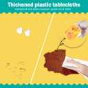 2 x tujol Yellow 6 Pack Plastic Table Cloth 54" x 108", Disposable Tablecloths Rectangle Table Cover, Plastic Tablecloths for Parties