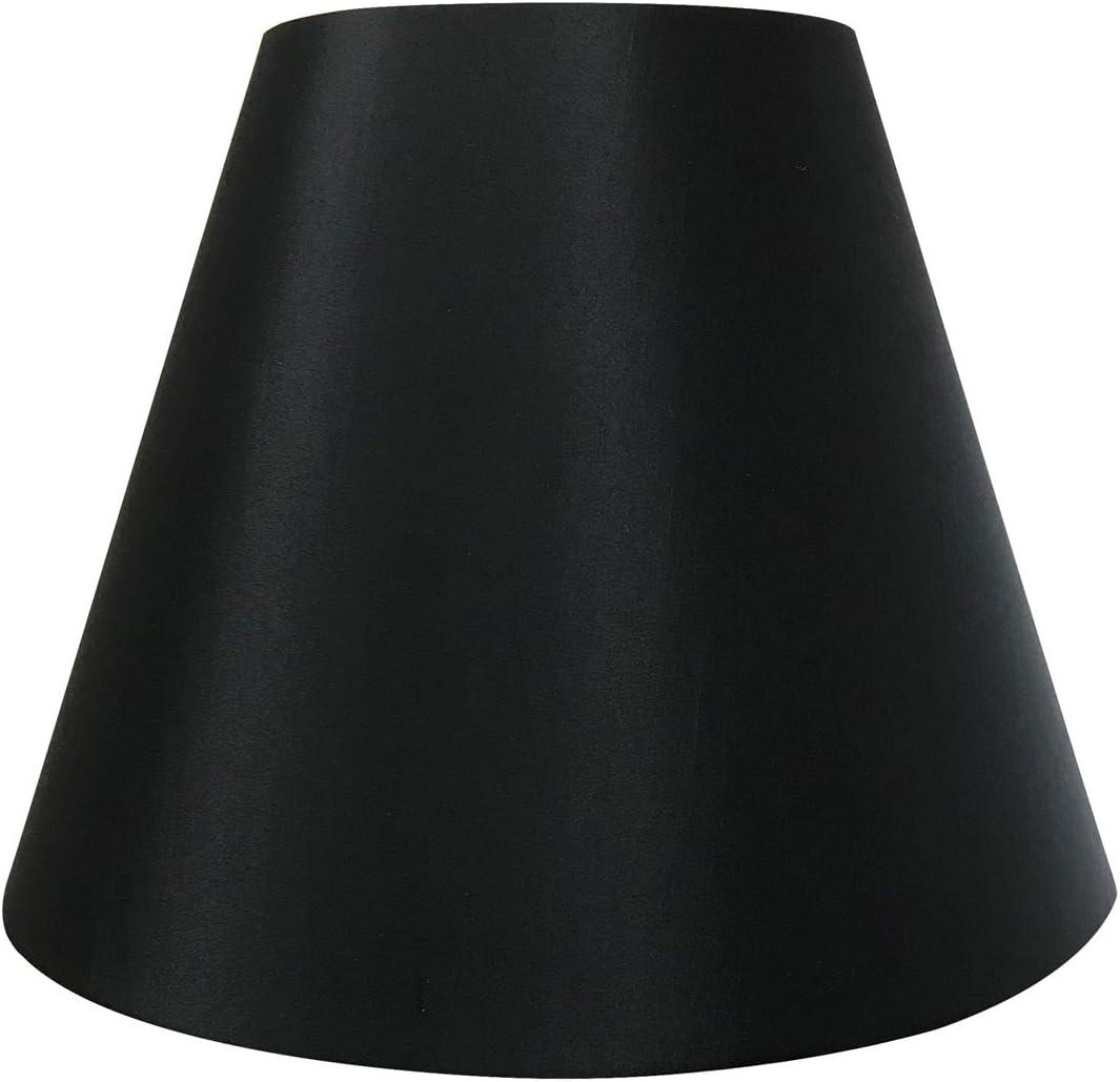 Royal Designs Deep Empire Hardback Lamp Shade, Black, 9" x 16" x 12.25"