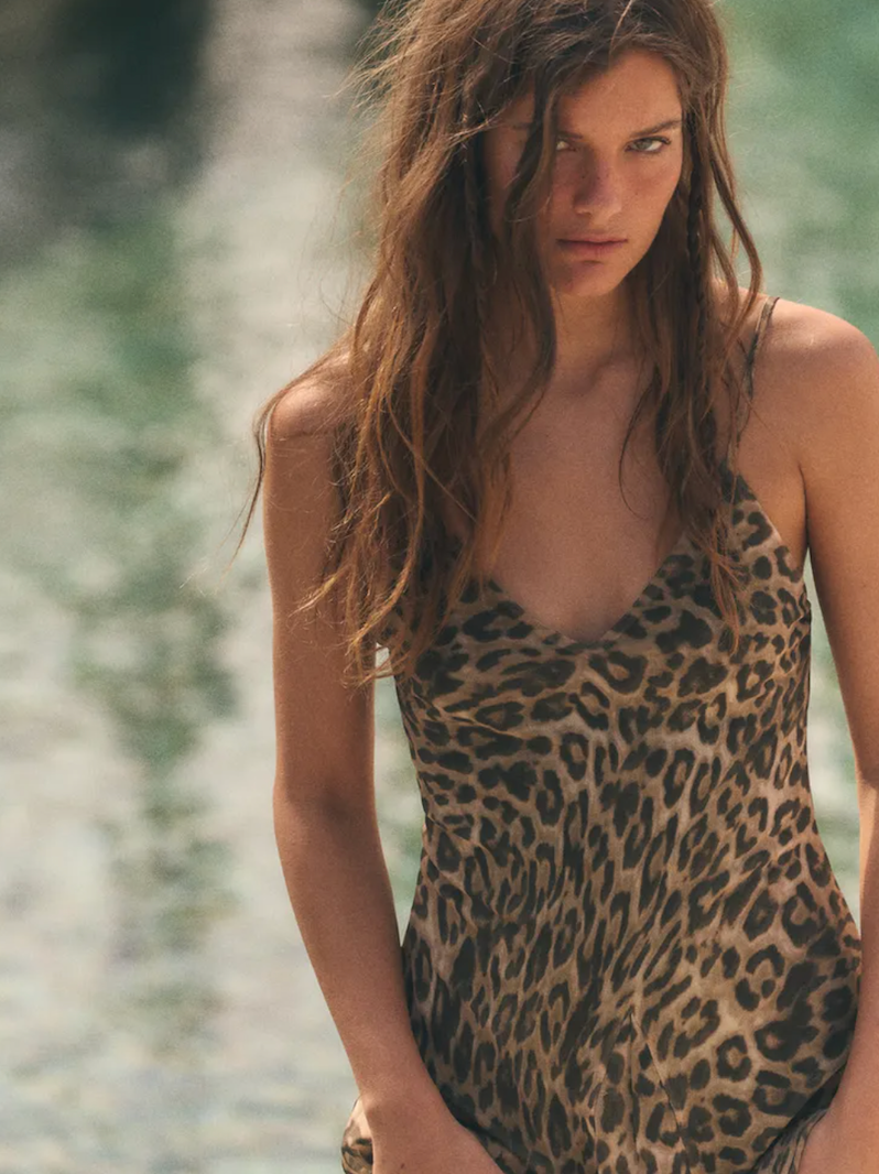 Animal Print Tulle Dress Leopard. Size XL