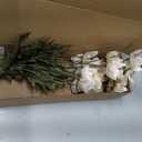 IPOPU White Artificial Poppy Flowers 6pcs Poppies White Artificial Flowers with Stems Silk Flower Arrangements for Wedding Centerpieces for Home Table Bridal Shower Party Decorations (White)