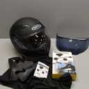 Motorcycle Bluetooth Modular Helmet, DOT Approved Flip Up Full Face Motorcycle Dual Visor Helmet, with Dual Speakers and Microphone, for Adults Men and Women (Medium, Matte Black)