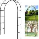 Metal Pergola Arbor,4.6 Feet Wide x7.9 Feet High Assemble Freely for Various Climbing Plant Wedding Garden Arch Bridal Party Decoration Wide Arbor