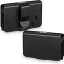 MEDMAX PU Leather Protective Case for Tandem T:Slim X2 / T:Slim Insulin Pumps, Lightweight Diabetic Storage Carrying Case with Belt Clip (Black-Upgraded)