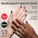 Glamnetic Press On Nails - Magnetic Moscow Fake Nails | Short Oval Fake Nails with a Cat-Eye Magnetic Velvet Finish, Salon Quality Halloween Nails | 15 Sizes - 30 Nail Kit with Glue