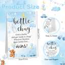 TrelaCo Bottle Chug Baby Shower Game 20 Pcs Baby Bottles Shower Favor with 1 Cute Bear Theme Sign for Gender Reveal Party Supplies Gifts(Blue)