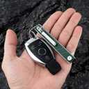 G016 Mini Slim Folding Scalpel with 5pcs #24 and 5pcs #60 G10 Handle with Liner Lock, Utility EDC Pocket Knife with Back ClipGreen