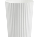 JiatuA Small Trash Can Plastic Wastebasket Round Garbage Container Bin for Bathroom, Kitchen, Bedroom, Home Office, College Dorm, White 2 Pack