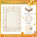 Geelin 12 Packs Thanksgiving DIY Picture Frame Craft Kits Wooden Color Your Own Photo Frames 4 x 6 Inch Unfinished Fall Autumn Making Decorations Gift for Tabletop Fun Activities Classroom Supplies