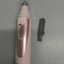 Ear and Nose Hair Trimmer Clipper - 2026 Professional Painless Eyebrow & Facial Hair Trimmer for Men Women, Battery-Operated Trimmer with IPX7 Waterproof, Dual Edge Blades for Easy Cleansing Rose Pink