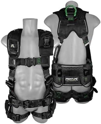 FRONTLINE FALL PROTECTION 250CTB Elite Construction Harness | Aluminum Hardware | OSHA&ANSI (Small)