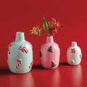 Mud Pie Christmas Peppermint Icon Vase