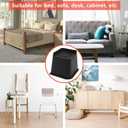8 Pack Bed Risers 5 inch Heavy Duty, Oversized Furniture Risers, Black Bed Lifts Risers for Table, Sofa, Chair, Couch, Desk, Bed Frame Risers Supports Up to 6,500 Lbs