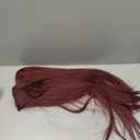 Burgundy Clip in Extensions 26 Inch Long Invisible Thick Synthetic Extension Straight Clips on Hair Pieces 5PCS Soft and Not Easily Knotted Hairpieces for Women Weddings Party Daily Use 8.1 Oz