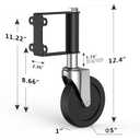 Ronlap Gate Caster Wheels Spring Loaded for Wooden Metal Tube Swing Fence Gates Heavy Duty Outdoor Farm Gate Roller, 250Lbs, Upgraded 5 Inches, 2 Pack