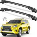 Tuyoung 300lbs Roof Rack Cross Bars for Lexus GX460 2010-2023 | with Flush Rails, Lockable Aluminum Roof Rails Crossbars Cargo Bars Canoe Rooftop Cargo Luggage SUV Accessories