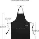3 x 2 Pack Aprons for Cooking with Pockets for Women Men Chef Kitchen Apron BBQ Adult Bibs