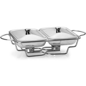 Towle Living Modernist Chrome-Plated Double 1-1/2-Quart Oblong Bake and Serve Warmer Towle Living Modernist Chrome-Plated Double 1-1/2-Quart Oblong Bake and Serve Warmer