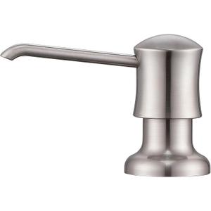 Soap Dispenser for Kitchen Sink Brushed Nickel, Built-in and Refill-from-Top Design with Liquid Hand & Dish Soap Bottle