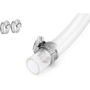 1’’ ID × 1-1/4’’ OD - 10 ft Clear Plastic Vinyl Tubing, Flexible PVC Hose Lightweight Non-Toxic vinyl Tube for Transfer Water Air Oil