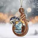 3 x Fishing Ornament 2025 - Unique Fish Ornaments for Men Women, Fishing Christmas Ornaments for Christmas Tree, Unique Ornaments for Tree Decor, Elegant for Women Fisherman