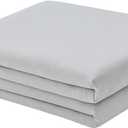 FreshCulture Queen Flat Sheet - Hotel Quality - Brushed Microfiber - Ultra Soft & Breathable - Wrinkle-Free - Easy Care - Single (Queen, Light Grey)