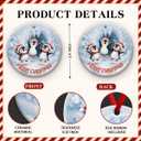 2 x Penguin Celebrate Christmas Ornament 2025  Funny Penguin Family Ornament, Snowflake Winter Holiday Tree Decoration  Xmas Tree Hanging Decor, Mery Ideas for Family, Friends