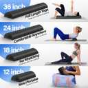 Yes4All Half Foam Rollers, Soft Density Round PE Foam Roll for Back Massage, Yoga Exercise - 36 inches
