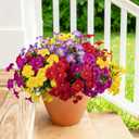 12 Bundles Artificial Flowers for Outdoors UV Resistant Fake Morning Glory | Faux Plastic Silk Flowers Plants for Planter Front Door Garden Window Box Patio Yard Porch Indoor Home Decor(4 Color-3)