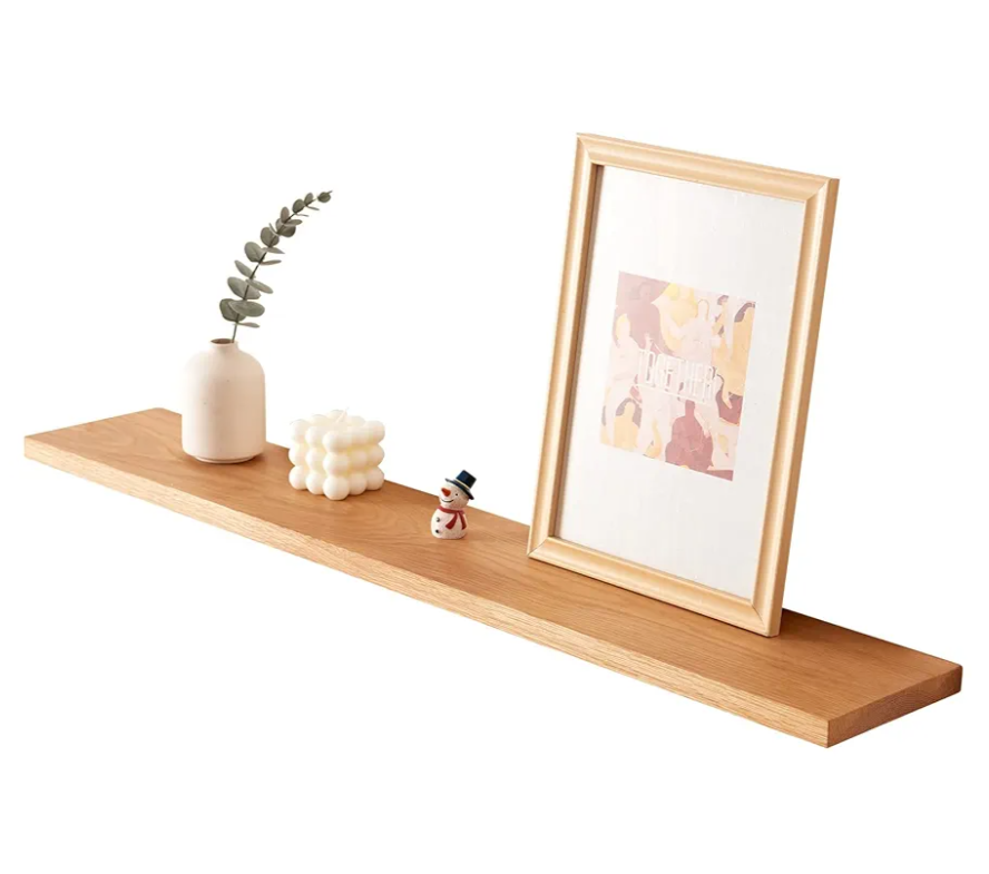 Rsuwiz Oak Floating Shelves for Wall Natural Wood Shelves, Wall Mounted Solid Wood Shelf Display Storage Rack for Living Room, Bedroom, Kitchen, Bathroom Decor (36 inches)