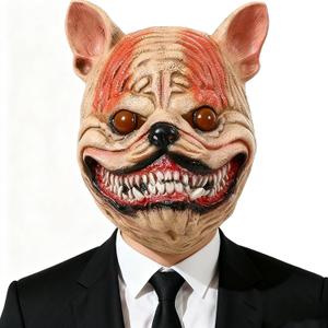 Scary Dog Mask for Adults  Realistic Latex Animal Full Head Mask for Halloween Cosplay Party Costume Props
