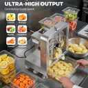 WantJoin Commercial Electric Vegetable Slicer - Upgraded Glass Window 300LBS/H Vegetable Slicer Machine w/ 0-0.4" Adjustable Thickness, Stainless Steel Blade, For Catering Food Prep - Sliver
