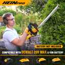 HEINPRO Cordless Hedge Trimmer Compatible with DEWALT 20V MAX Battery | 22", 5/8-in Cut Capacity (Battery Not Included), 180-Degree Rotating Handle, Lightweight 4.4 lbs for Hedges & Shrubs