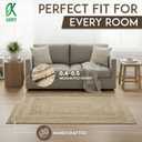 Natural Jute Area Rug 5' x 8' Home Decor Indoor Outdoor Handmade Boho Braided Rectangle Jute Area Rug for Farm House, Living Room, Hallway, Bedroom, Dinning Room, Kitchen, Office