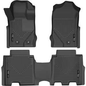 Husky Liners Weatherbeater Floor Mats | Fits 2021-2026 Ford Bronco 4-Door | Front & 2nd Row, 3-pc Black - 95301