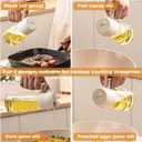 16oz/470ml Glass Olive Oil Sprayer for Cooking - 2 in 1 Olive Oil Dispenser for Kitchen Gadgets, Air Fryer, Salad, and BBQ (beige)