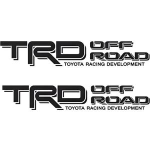 TRD Off Road Vinyl Decal Set of 2 | 18 x 3 | All Black | Weatherproof Sticker for Trucks & SUVs | Includes Squeegee for Easy Installation