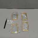 4PCS Glass Frame for Pressed Flowers, 2x3 Inch Brass Hanging Photo Frame Double Glass Frame with Chain DIY Vintage Home Decor