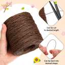 Syhood 1345 Feet Floral Vine Bind Wire Rustic Wrapping Wire for Flower Bouquets(Brown)